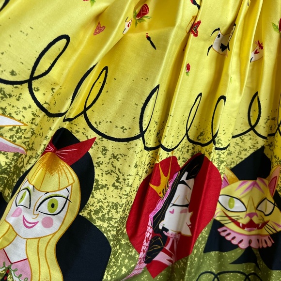 NWT Pinup Couture Disney Alice In Wonderland Swing Dress Size XS - Picture 4 of 5